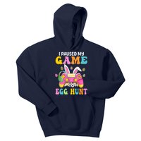 I Paused My Game To Egg Hunt Easter Funny Gamer Boy Kids Hoodie