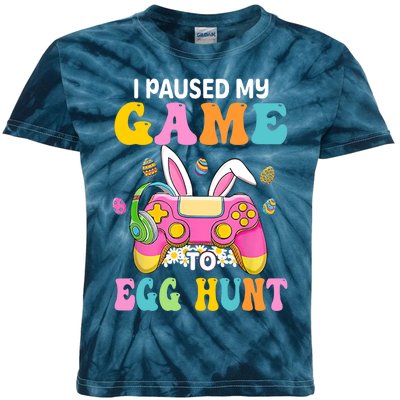 I Paused My Game To Egg Hunt Easter Funny Gamer Boy Kids Tie-Dye T-Shirt