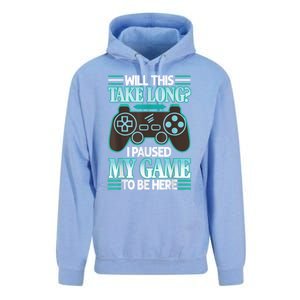 I Paused My Game To Be Here Unisex Surf Hoodie