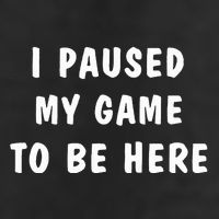 I Paused My Game to Be Here  Garment-Dyed Fleece Hoodie
