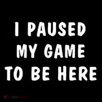 I Paused My Game to Be Here  Cropped Pullover Crew