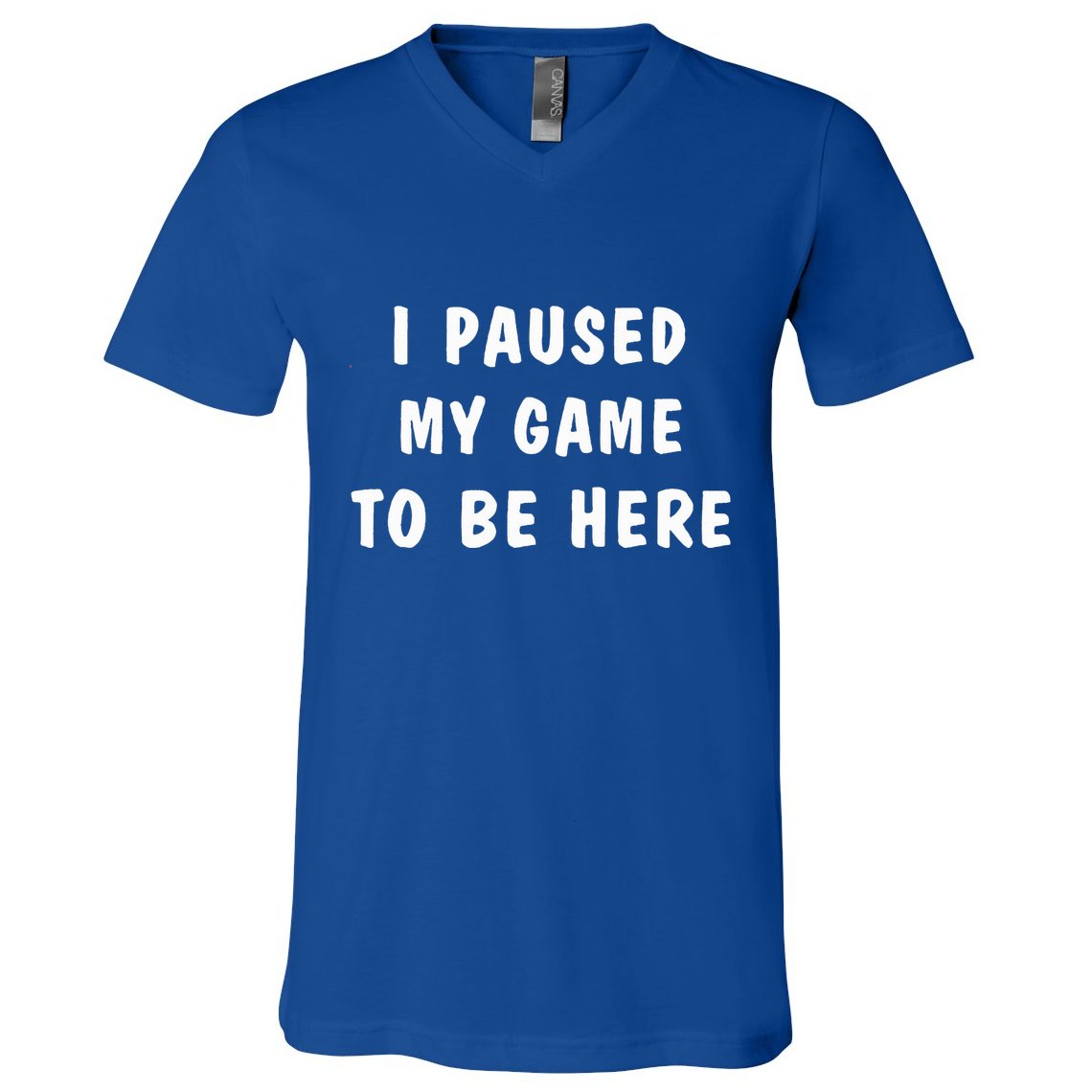 I Paused My Game to Be Here  V-Neck T-Shirt
