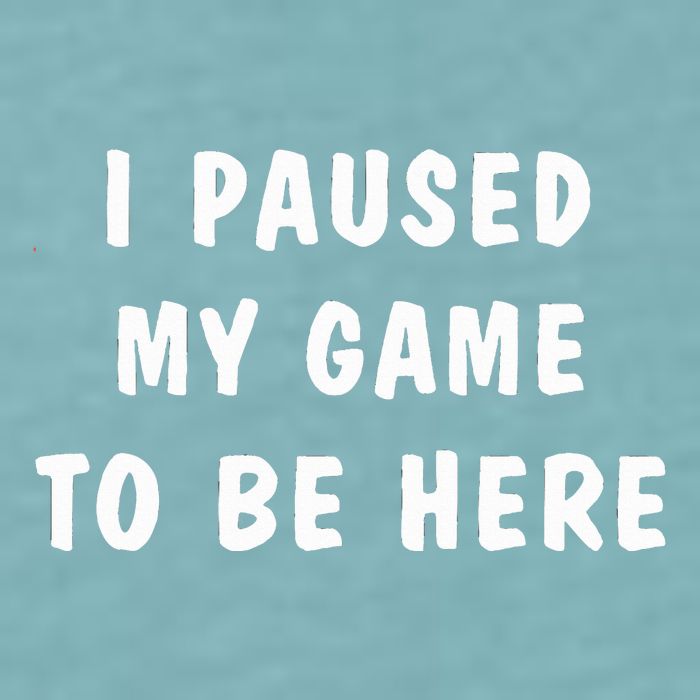 I Paused My Game to Be Here  Sueded Cloud Jersey T-Shirt
