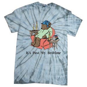 ItS Past My Bedtime Bear Taking A Nap Next To Books Tie-Dye T-Shirt