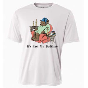 ItS Past My Bedtime Bear Taking A Nap Next To Books Cooling Performance Crew T-Shirt