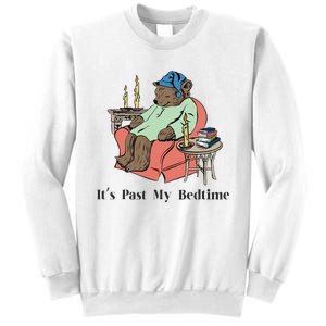 ItS Past My Bedtime Bear Taking A Nap Next To Books Sweatshirt