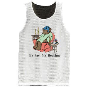 ItS Past My Bedtime Bear Taking A Nap Next To Books Mesh Reversible Basketball Jersey Tank