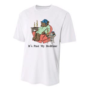 ItS Past My Bedtime Bear Taking A Nap Next To Books Performance Sprint T-Shirt