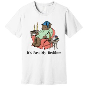 ItS Past My Bedtime Bear Taking A Nap Next To Books Premium T-Shirt