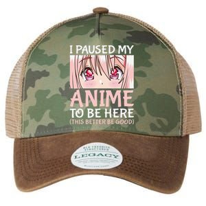 I Paused My Anime To Be Here Otaku Anime Merch Gift Legacy Tie Dye Trucker Hat