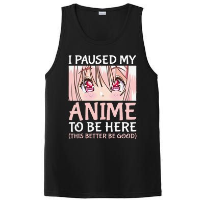 I Paused My Anime To Be Here Otaku Anime Merch Gift PosiCharge Competitor Tank