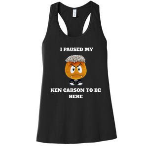 I Paused My Ken Carson To Be Here Agc A Great Chaos Vamp Women's Racerback Tank