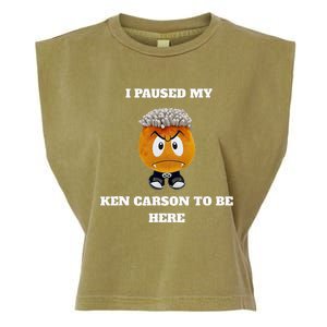 I Paused My Ken Carson To Be Here Agc A Great Chaos Vamp Garment-Dyed Women's Muscle Tee