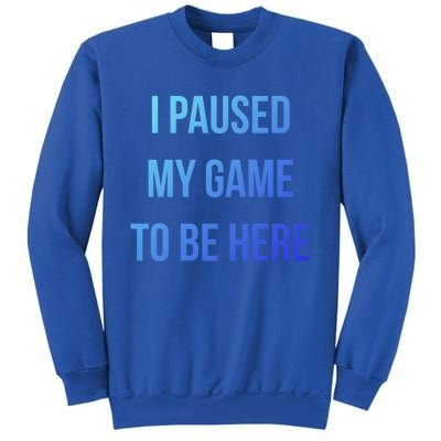 I Paused My Game To Be Here Gamer Hooded Cute Funny Gift Sweatshirt