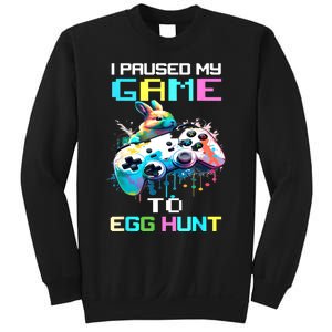 I Paused My Game To Egg Hunt Easter Funny Gamer Sweatshirt