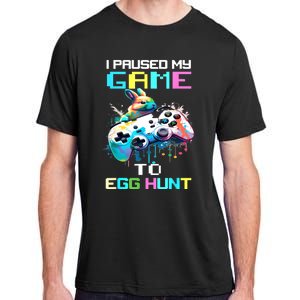 I Paused My Game To Egg Hunt Easter Funny Gamer Adult ChromaSoft Performance T-Shirt