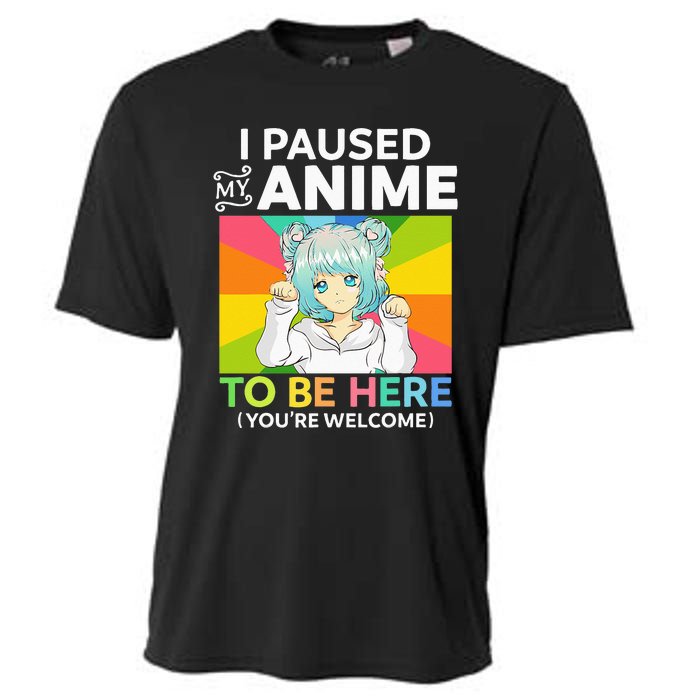 I Paused My Anime To Be Here Kawaii Manga Anime N Girl Cooling Performance Crew T-Shirt