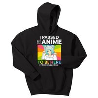 I Paused My Anime To Be Here Kawaii Manga Anime N Girl Kids Hoodie