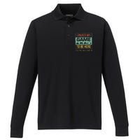 I Paused My Game To Be Here Gamer Gaming Retro Vintage Gift Performance Long Sleeve Polo