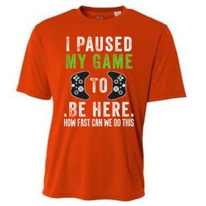 I Paused My Game To Be Here How Fast Can We Do This Gift Cooling Performance Crew T-Shirt