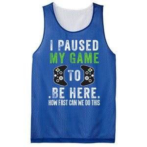 I Paused My Game To Be Here How Fast Can We Do This Gift Mesh Reversible Basketball Jersey Tank