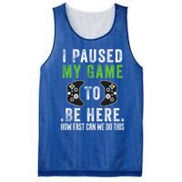 I Paused My Game To Be Here How Fast Can We Do This Gift Mesh Reversible Basketball Jersey Tank