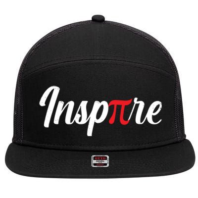 Inspire Pi Math Teacher Funny Pi Day 3 14 National Pi Day Meaningful Gift 7 Panel Mesh Trucker Snapback Hat