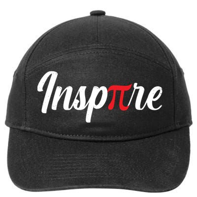 Inspire Pi Math Teacher Funny Pi Day 3 14 National Pi Day Meaningful Gift 7-Panel Snapback Hat