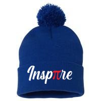 Inspire Pi Math Teacher Funny Pi Day 3 14 National Pi Day Meaningful Gift Pom Pom 12in Knit Beanie