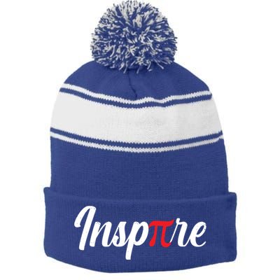 Inspire Pi Math Teacher Funny Pi Day 3 14 National Pi Day Meaningful Gift Stripe Pom Pom Beanie