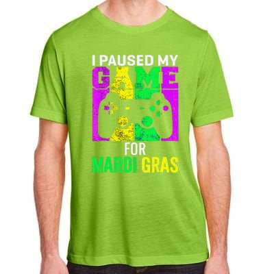 I Paused My Game For Mardi Gras Video Game Mardi Gras Adult ChromaSoft Performance T-Shirt