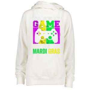 I Paused My Game For Mardi Gras Video Game Mardi Gras Womens Funnel Neck Pullover Hood