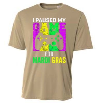 I Paused My Game For Mardi Gras Video Game Mardi Gras Cooling Performance Crew T-Shirt