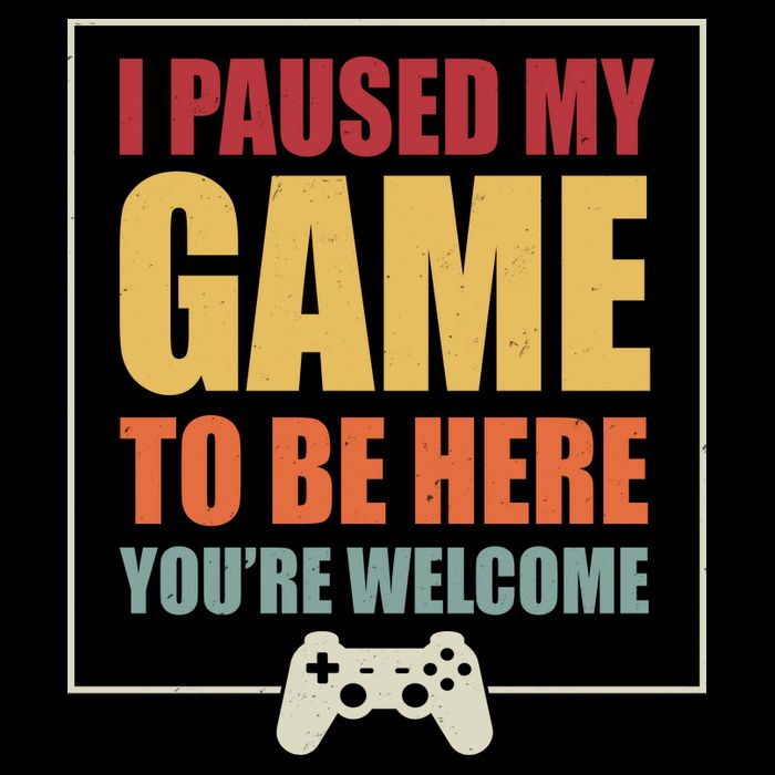 I Paused My Game To Be Here Youre Welcome Funny Gamers Gifts USA-Made Doggie Bandana
