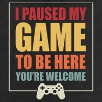 I Paused My Game To Be Here Youre Welcome Funny Gamers Gifts Adult Drive Performance Visor