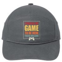 I Paused My Game To Be Here Youre Welcome Funny Gamers Gifts 7-Panel Snapback Hat