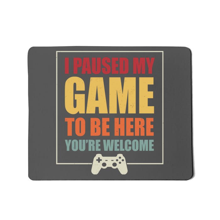 I Paused My Game To Be Here Youre Welcome Funny Gamers Gifts Mousepad