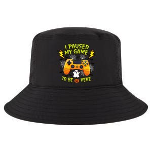 I Paused My Game Tobe Here Halloween Gaming Funny Gamer Gift Cool Comfort Performance Bucket Hat