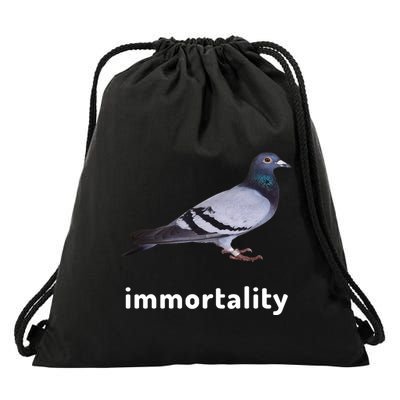 Immortality Pigeon Meme Oddly Weirdcore Drawstring Bag