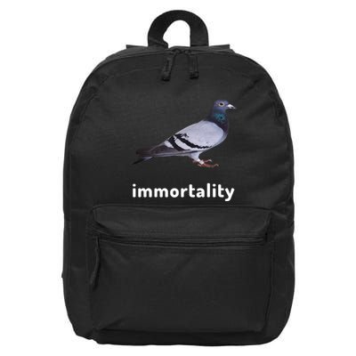 Immortality Pigeon Meme Oddly Weirdcore 16 in Basic Backpack