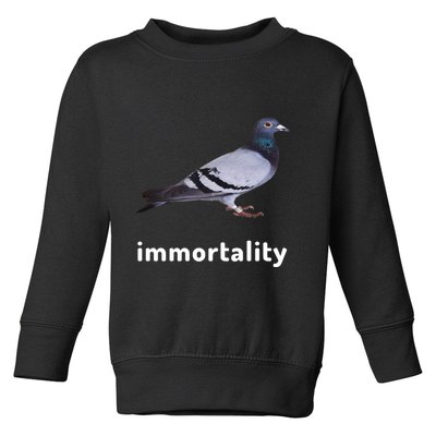 Immortality Pigeon Meme Oddly Weirdcore Toddler Sweatshirt