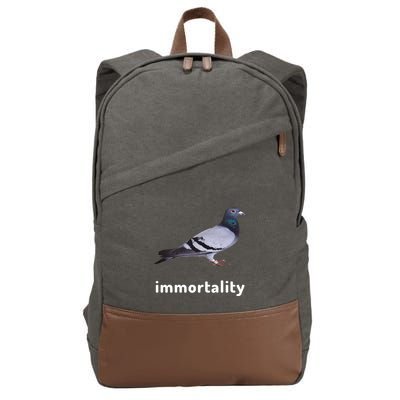 Immortality Pigeon Meme Oddly Weirdcore Cotton Canvas Backpack