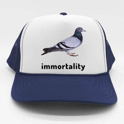 Immortality Pigeon Meme Oddly Weirdcore Trucker Hat