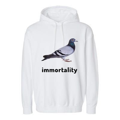 Immortality Pigeon Meme Oddly Weirdcore Garment-Dyed Fleece Hoodie