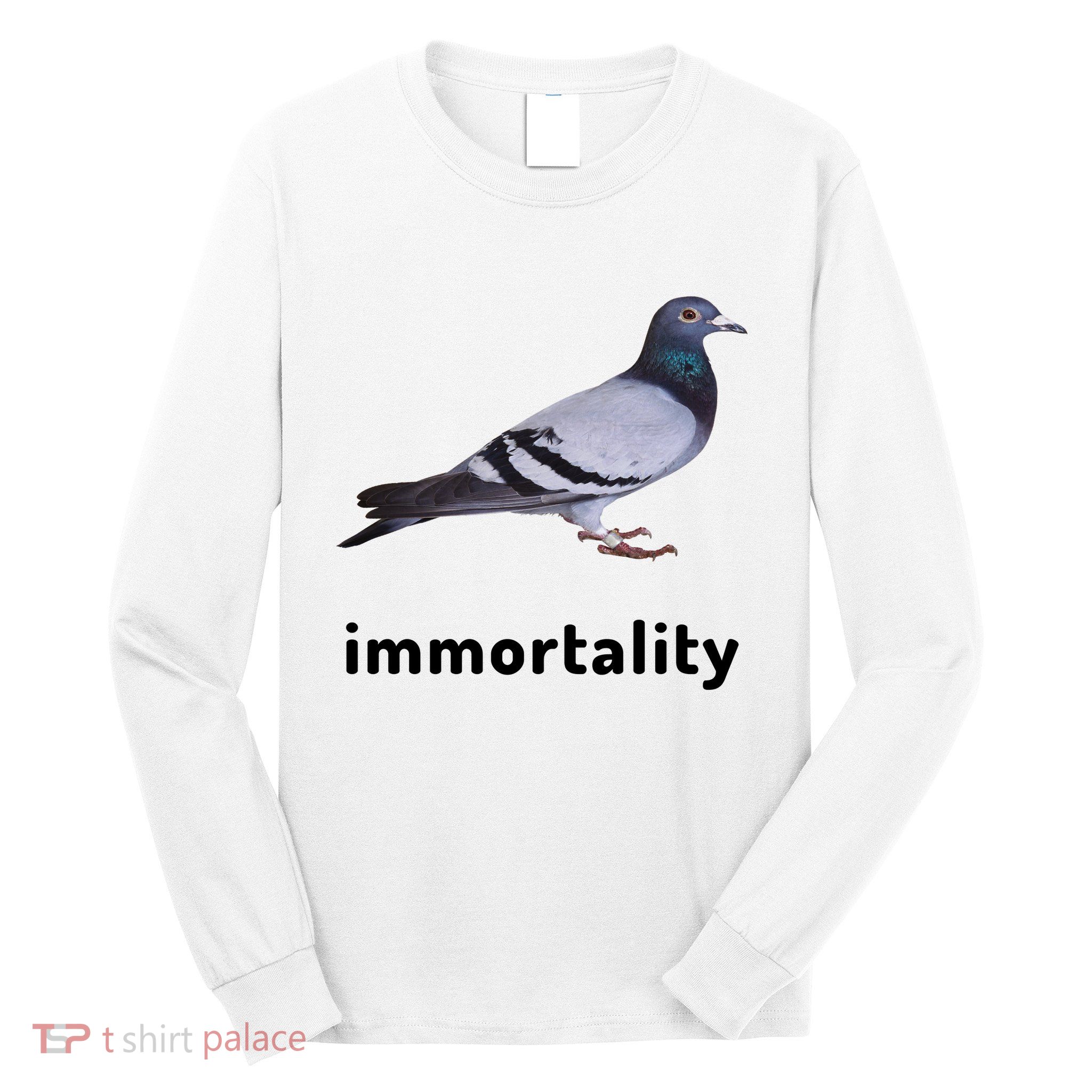 Immortality Pigeon Meme Oddly Weirdcore Long Sleeve Shirt