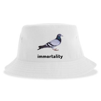 Immortality Pigeon Meme Oddly Weirdcore Sustainable Bucket Hat