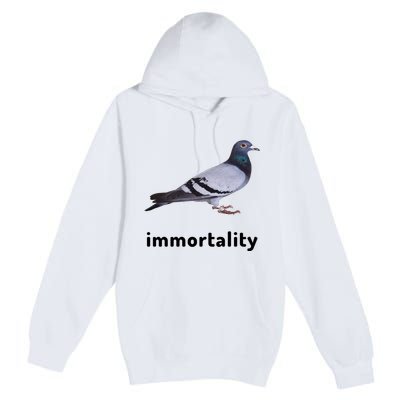Immortality Pigeon Meme Oddly Weirdcore Premium Pullover Hoodie