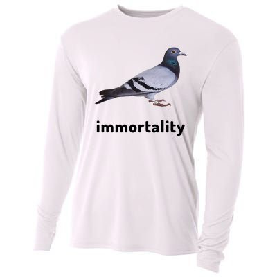 Immortality Pigeon Meme Oddly Weirdcore Cooling Performance Long Sleeve Crew