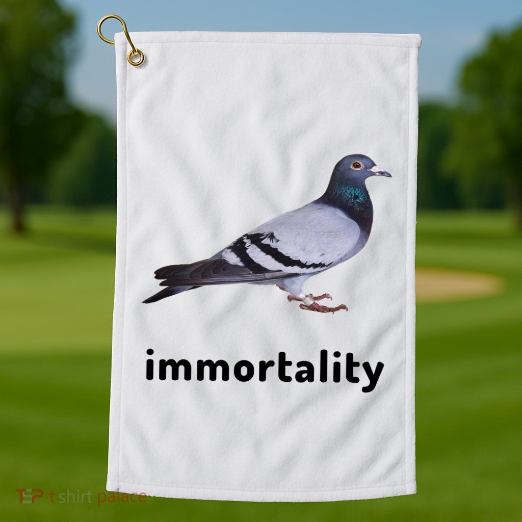 Immortality Pigeon Meme Oddly Weirdcore Golf Towel