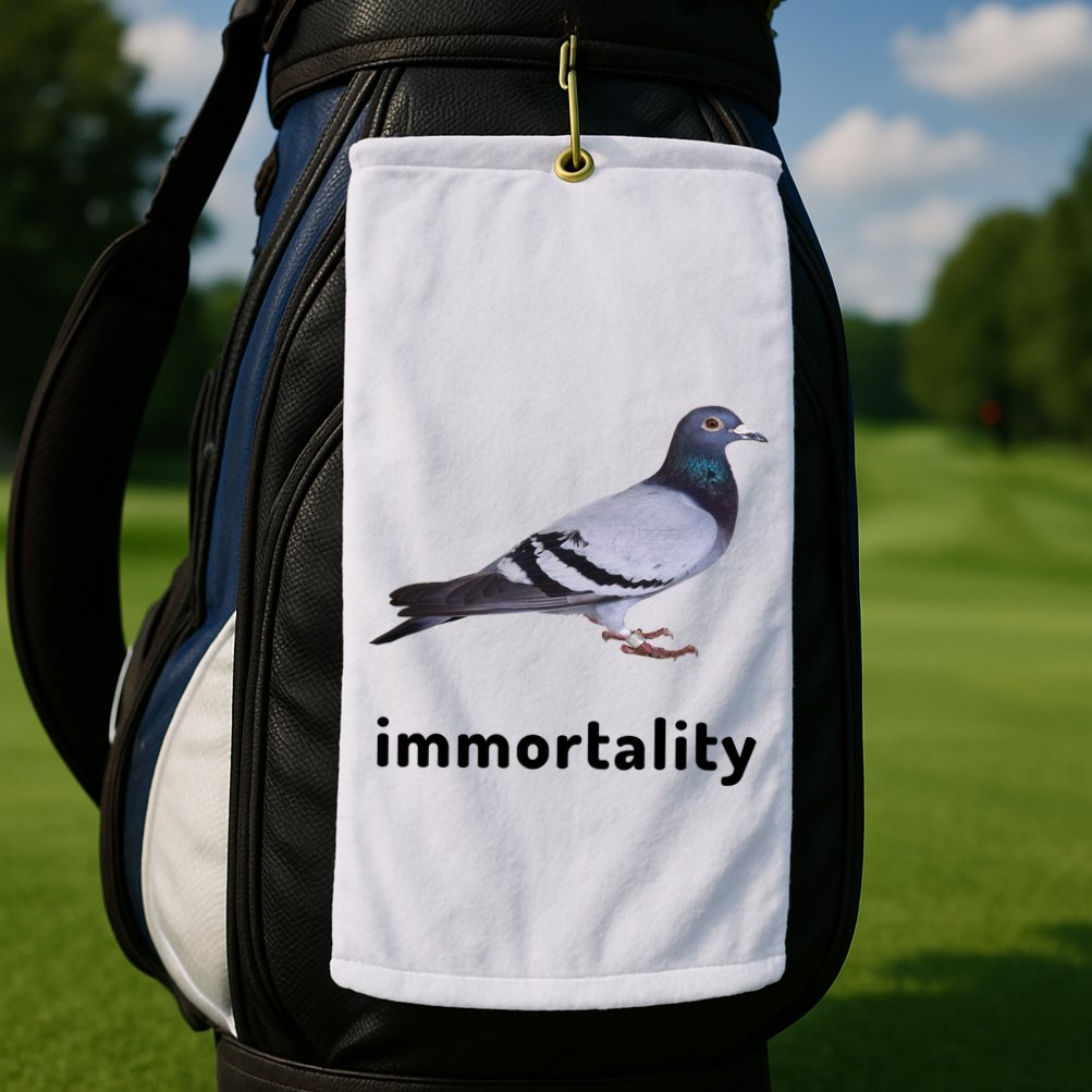 Immortality Pigeon Meme Oddly Weirdcore Golf Towel
